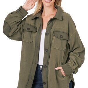 Elbow Patch Pocketed Shacket